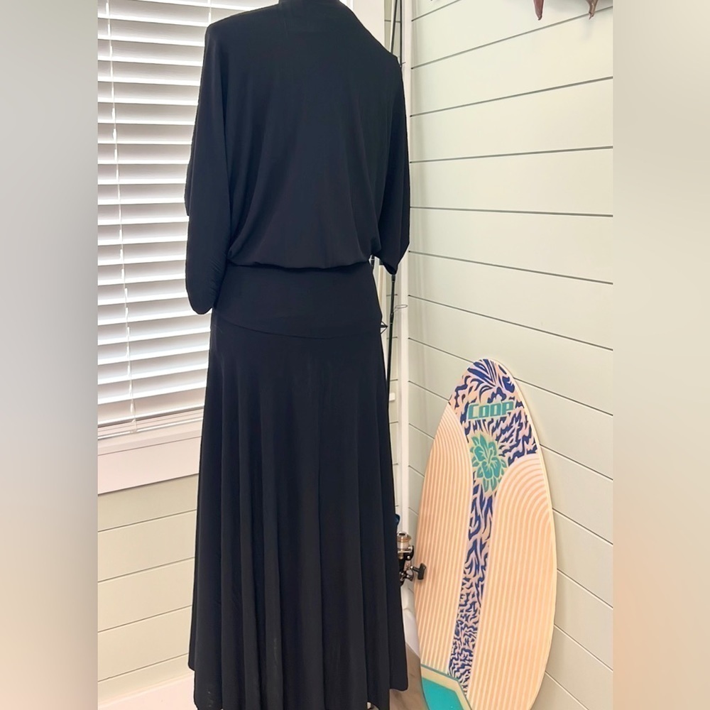 🔥Free People,FP Beach,Kauai black wrap, Gorgeous oversized Dress,Size Med. - Picture 9 of 14